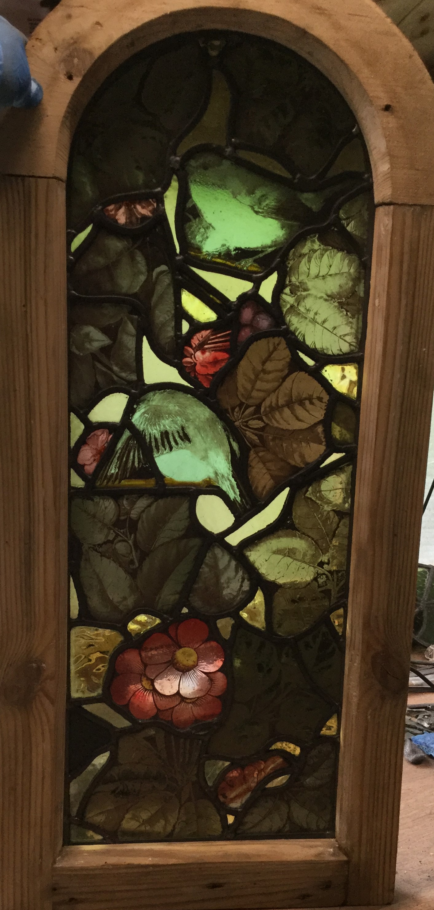 rtisan Antique painted glass