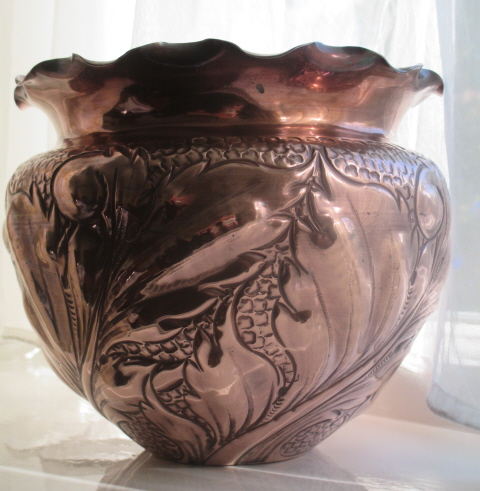 copper jardiniere