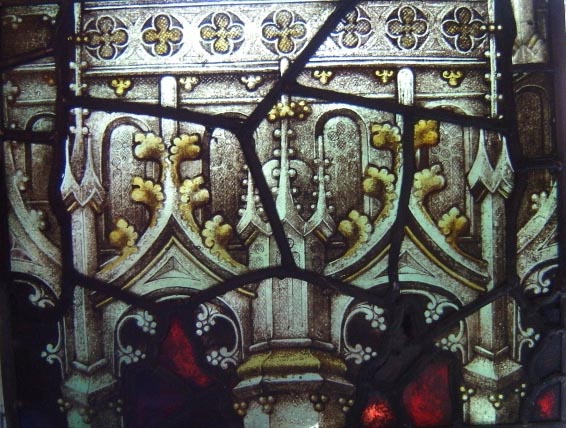 REF:PG20 Antique painted glass