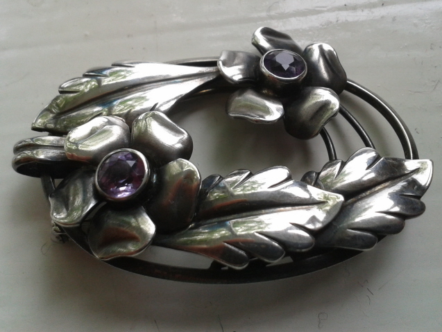 Silver HSB brooch